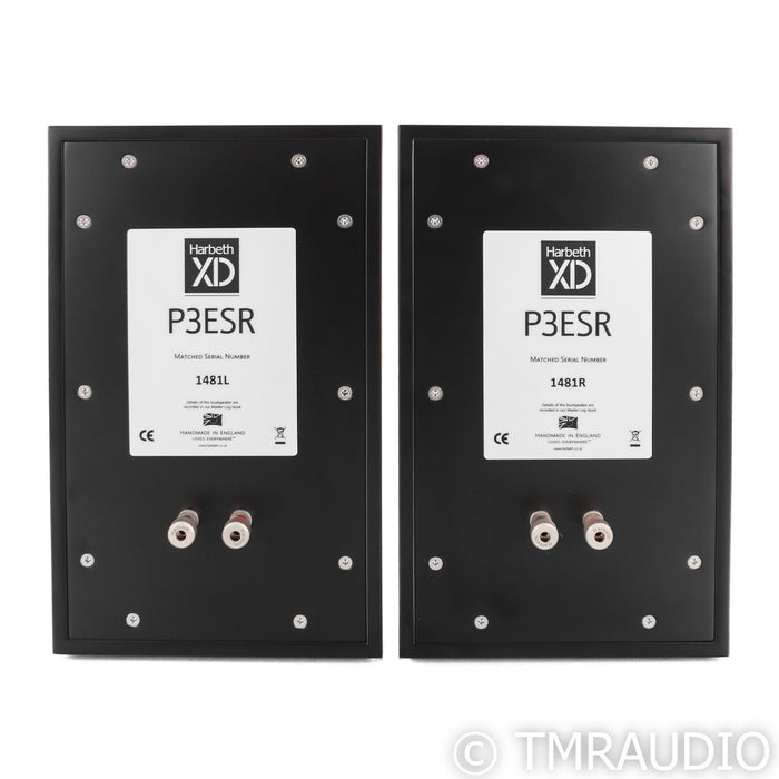 Harbeth P3ESR XD Bookshelf Speakers; Black Satin Pair (Open Box)