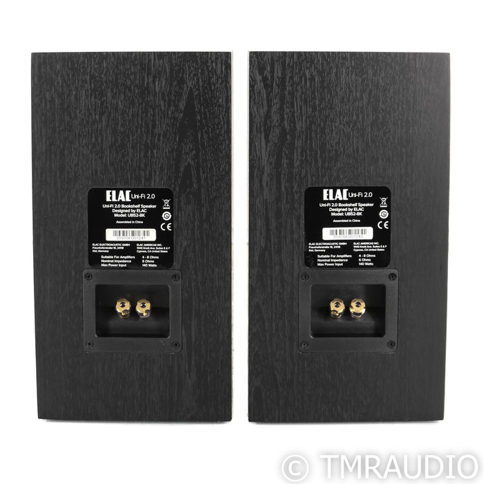 ELAC Uni-Fi 2.0 UB52 Bookshelf Speakers; Black Pair