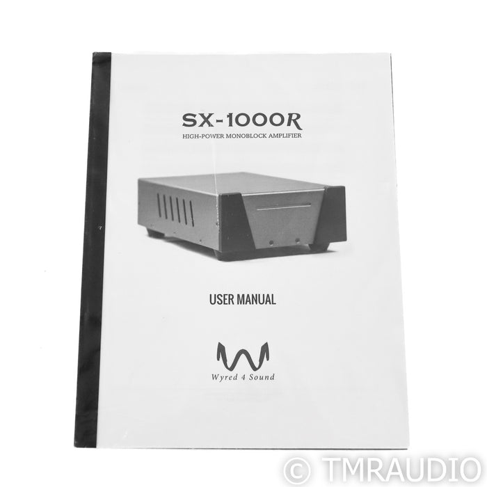 Wyred 4 Sound SX-100R Mono Power Amplifier; Black Pair; SX100R