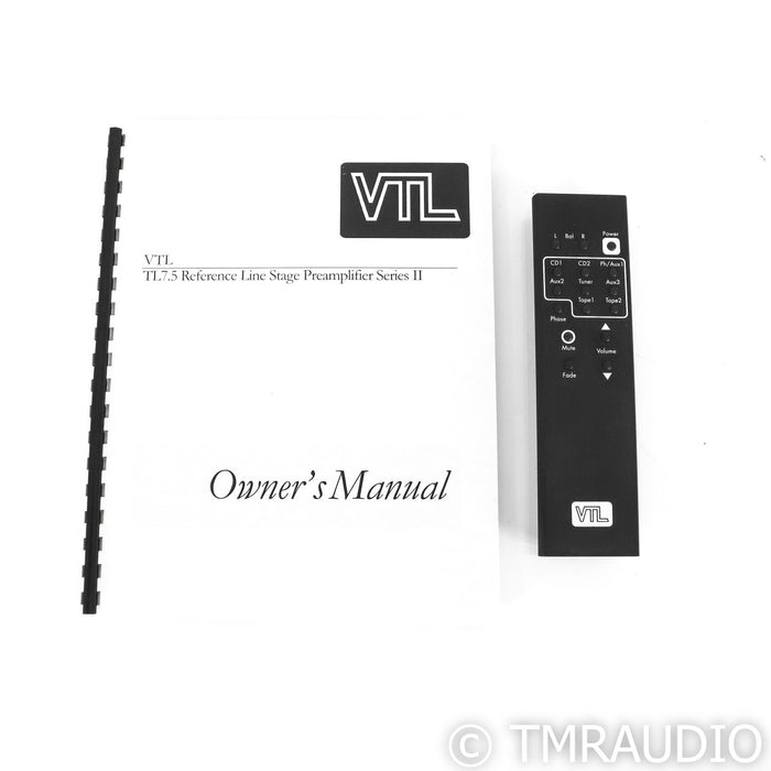 VTL TL-7.5 Series II Stereo Tube Preamplifier; Black
