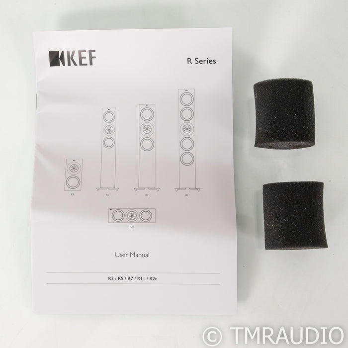 KEF R3 Bookshelf Speakers; Walnut Pair