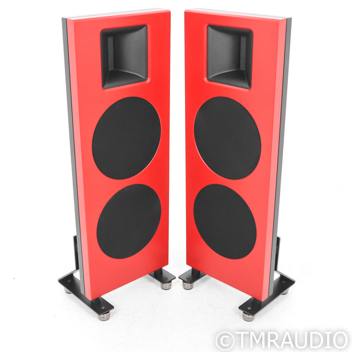 Spatial Audio X5 Open Baffle Hybrid Floorstanding Speakers; Red Pair