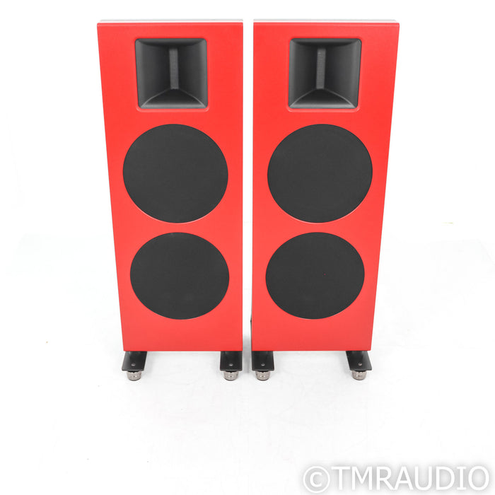 Spatial Audio X5 Open Baffle Hybrid Floorstanding Speakers; Red Pair