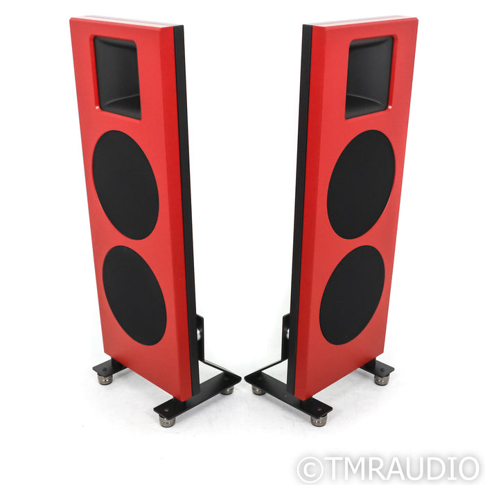 Spatial Audio X5 Open Baffle Hybrid Floorstanding Speakers; Red Pair
