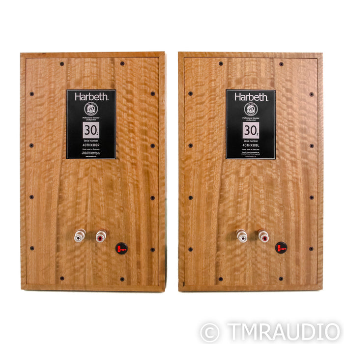 Harbeth 30.2 40th Anniversary Bookshelf Speakers; Silver Eucalyptus Pair