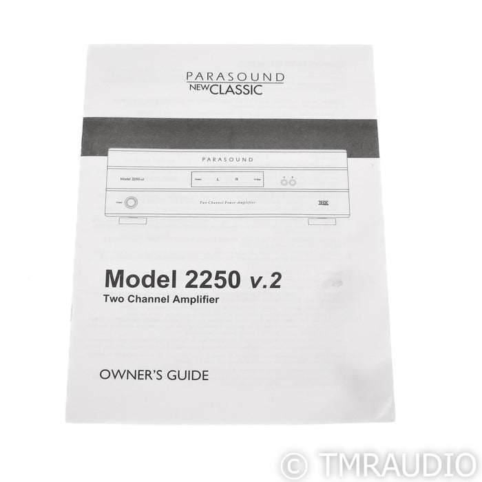 Parasound NewClassic 2250 v.2 Stereo Power Amplifier; THX