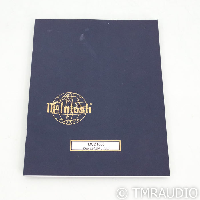 McIntosh MCD1000 CD Transport; MCD-1000