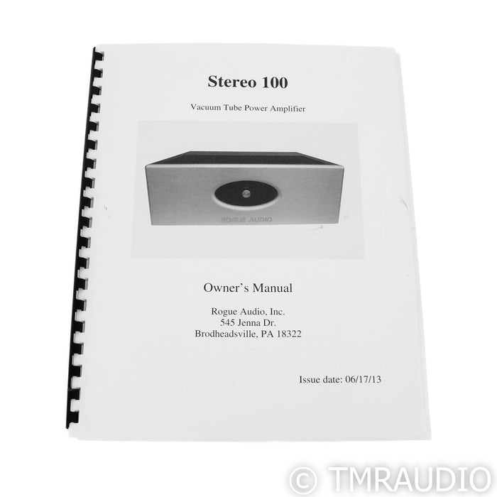 Rogue Audio ST100 Stereo Tube Power Amplifier