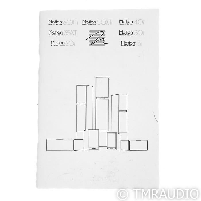 Martin Logan Motion 60XTi Floorstanding Speakers; Red Walnut Pair