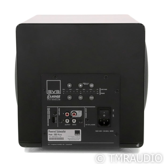 SVS 3000 Micro Dual 8" Powered Subwoofer; Piano Gloss Black
