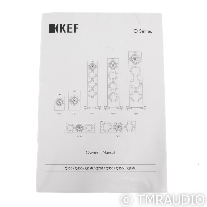 KEF Q350 Bookshelf Speakers; Pair Walnut