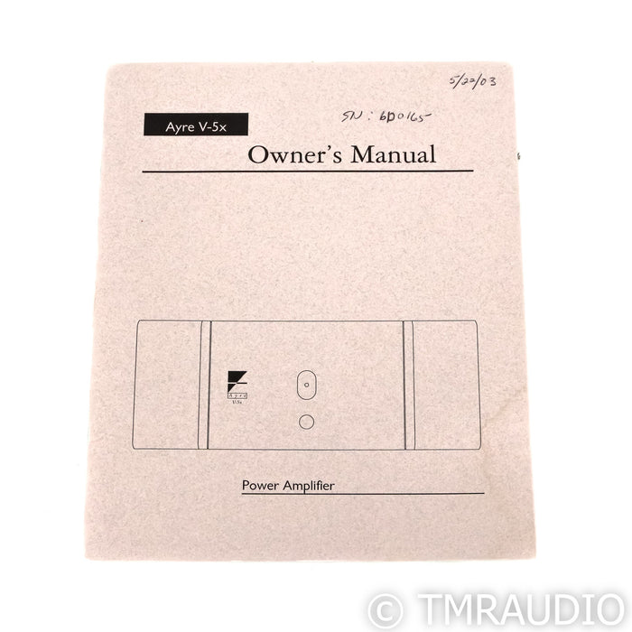 Ayre V-5xe Stereo Power Amplifier; V5xe