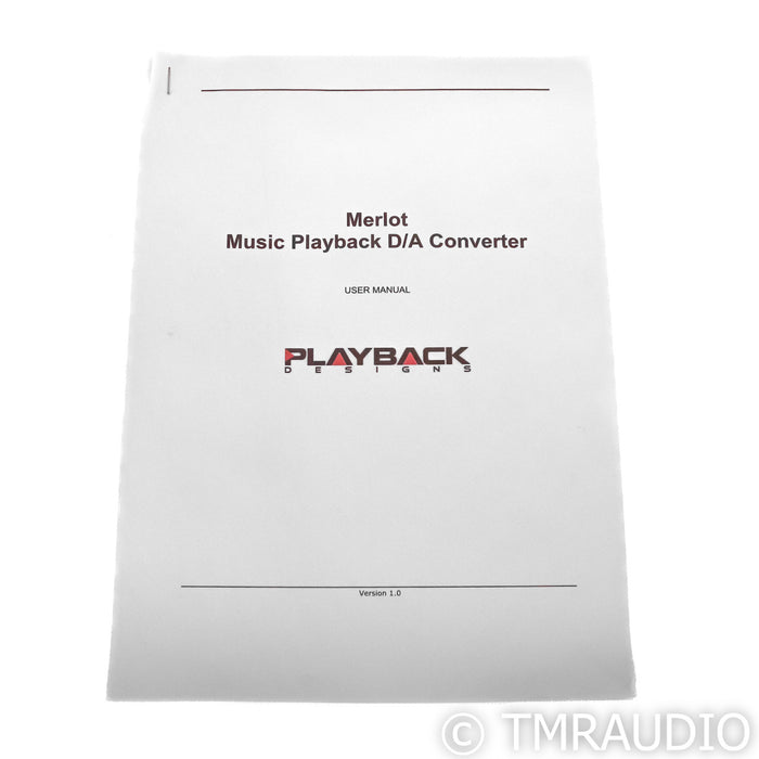 Playback Designs Merlot DAC; D/A Converter; 240V Only