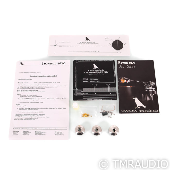 TW Acustic Raven AC Belt Drive Turntable; Raven 10.5" Tonearm; Miyajima Takumi-L Cartridge