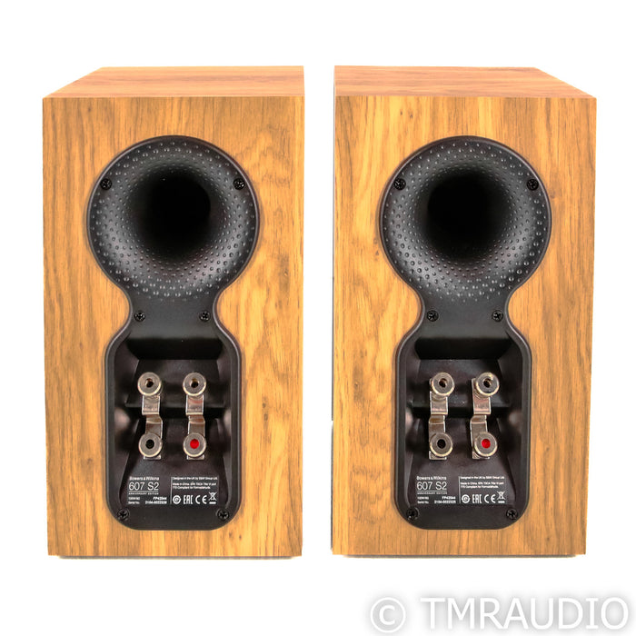 B&W 607 S2 Anniversary Edition Bookshelf Speakers; Pair Oak