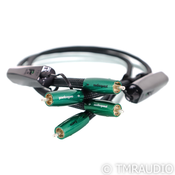 AudioQuest Earth RCA Cables; 1m Pair Interconnects; 72v DBS