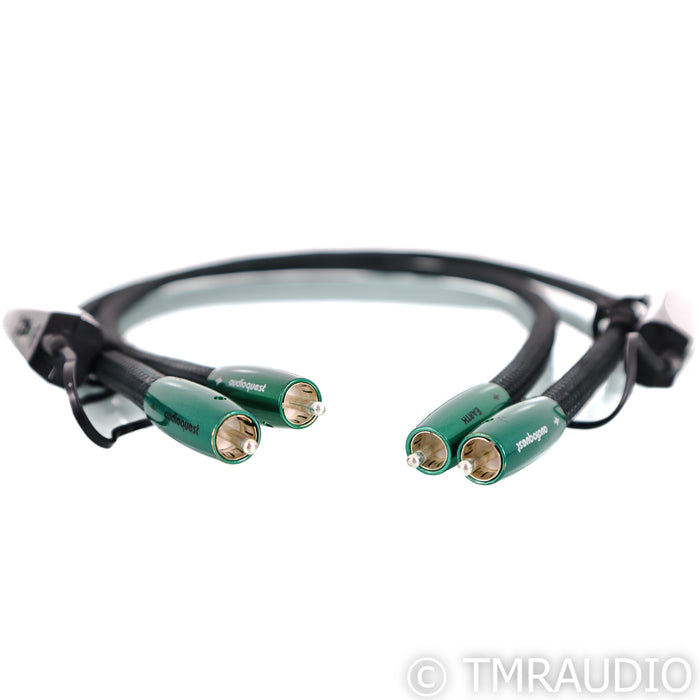 AudioQuest Earth RCA Cables; 1m Pair Interconnects; 72v DBS