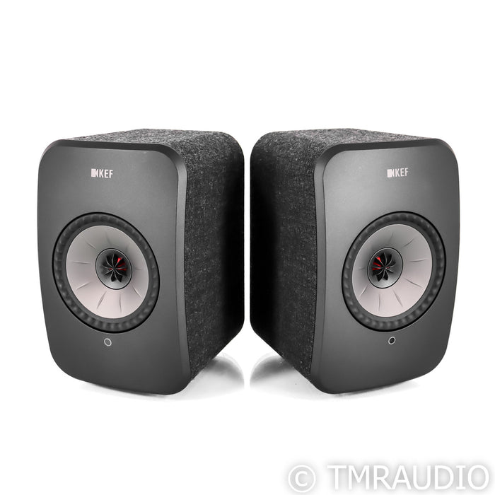 KEF LSX Wireless Bookshelf Speaker; Pair Denim