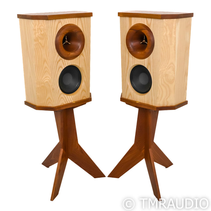 Fleetwood Sound DeVille SQ Bookshelf Speakers; Light Ash Pair w/ Stands
