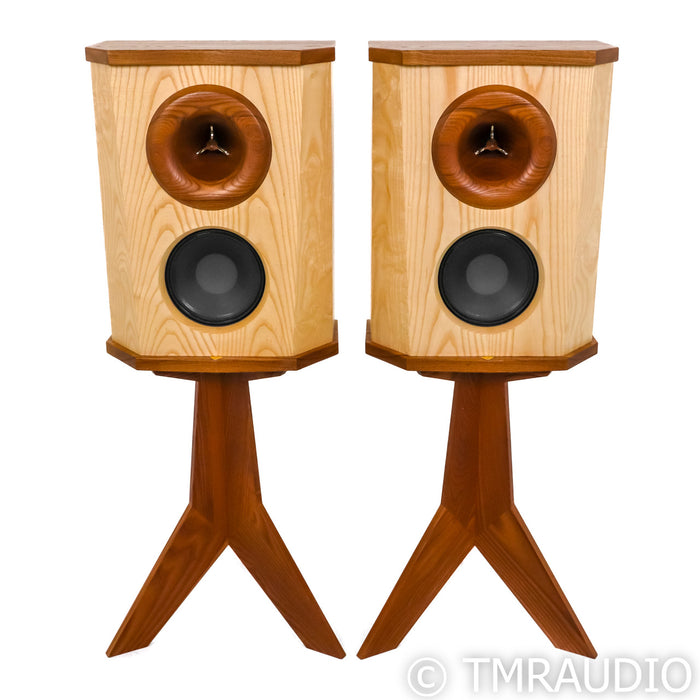 Fleetwood Sound DeVille SQ Bookshelf Speakers; Light Ash Pair w/ Stands