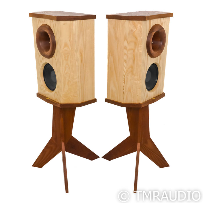 Fleetwood Sound DeVille SQ Bookshelf Speakers; Light Ash Pair w/ Stands