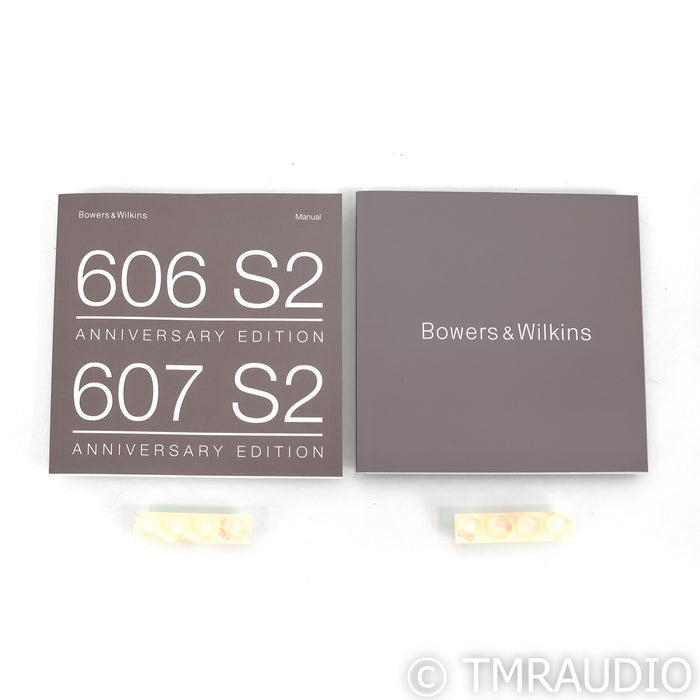B&W 607 S2 Anniversary Edition Bookshelf Speakers; White Pair