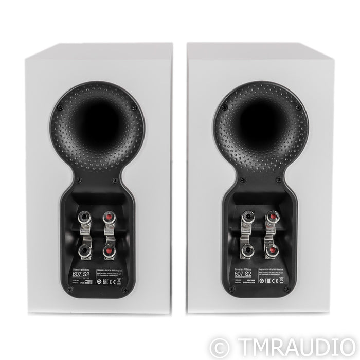 B&W 607 S2 Anniversary Edition Bookshelf Speakers; White Pair