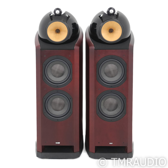 B&W Nautilus 802 Floorstanding Speakers; Red Cherry Pair