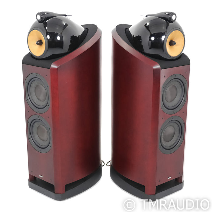 B&W Nautilus 802 Floorstanding Speakers; Red Cherry Pair