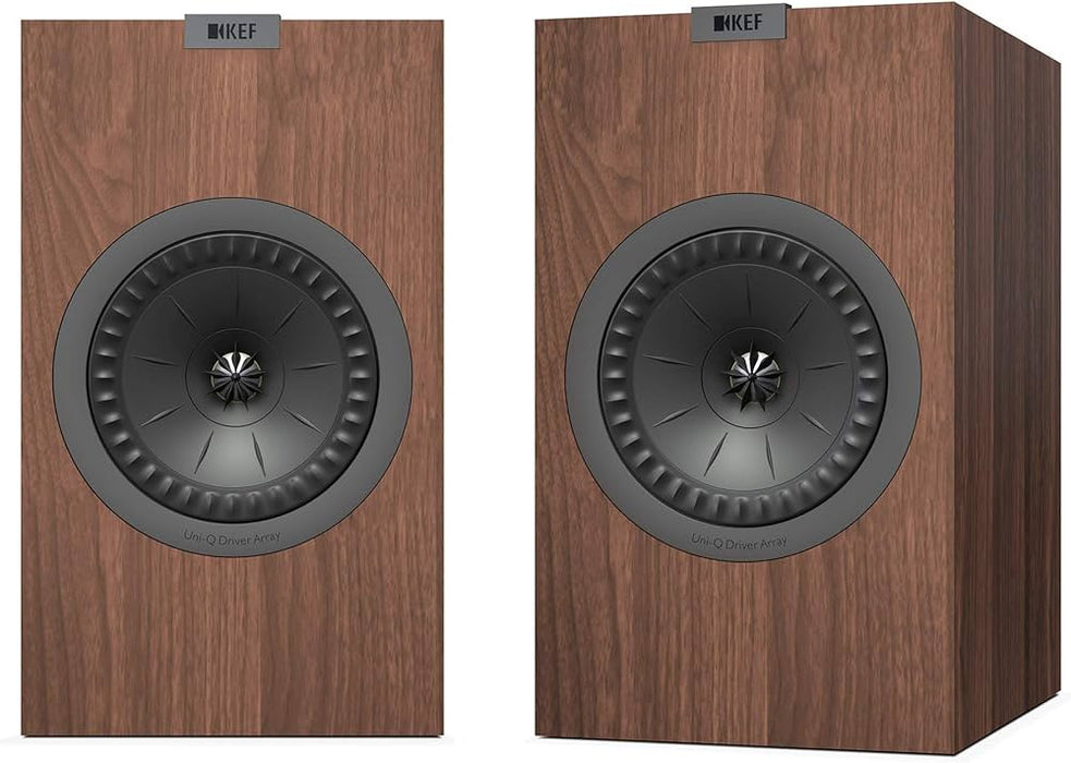 KEF Q350 Bookshelf Speakers; Walnut Pair; Q-350 (Unused)