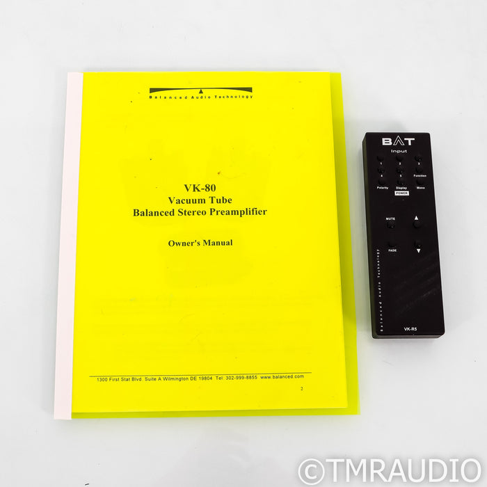 Balanced Audio Technology VK-80 Stereo Tube Preamplifier