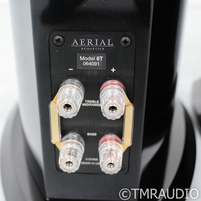 Aerial Acoustics Model 6T Floorstanding Speakers; High Gloss Metallic Black Pair