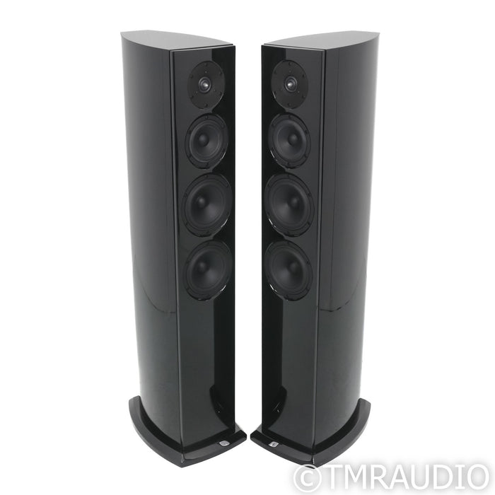 Aerial Acoustics Model 6T Floorstanding Speakers; High Gloss Metallic Black Pair