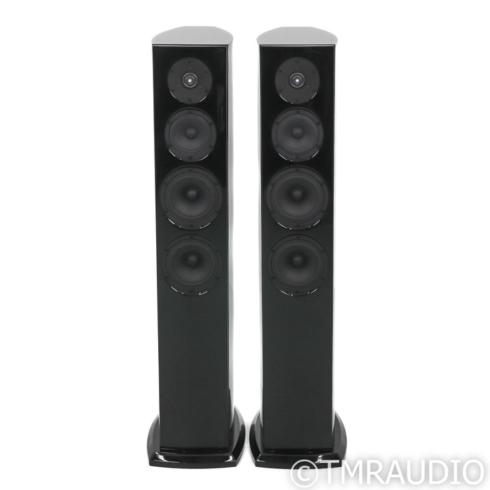 Aerial Acoustics Model 6T Floorstanding Speakers; High Gloss Metallic Black Pair