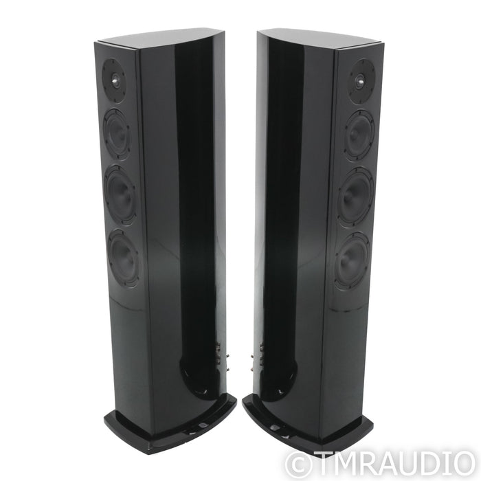 Aerial Acoustics Model 6T Floorstanding Speakers; High Gloss Metallic Black Pair