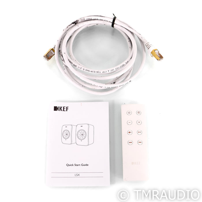 KEF LSX Bookshelf Speakers; White Pair