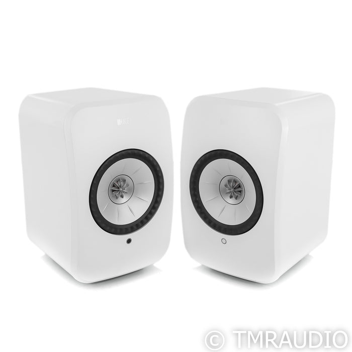 KEF LSX Bookshelf Speakers; White Pair