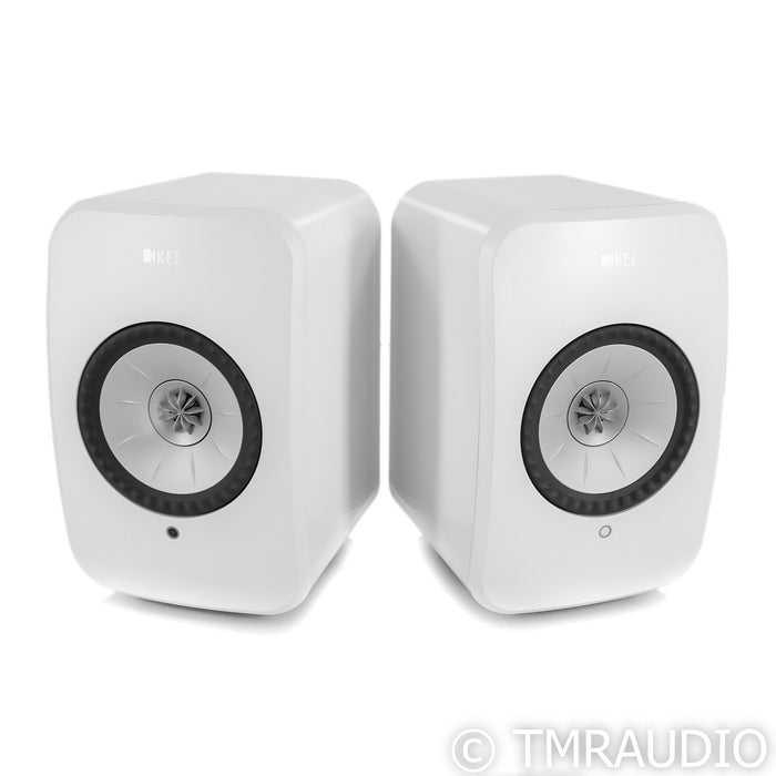 KEF LSX Bookshelf Speakers; White Pair