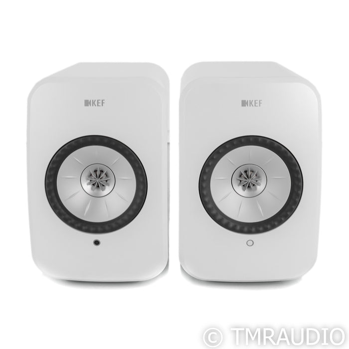 KEF LSX Bookshelf Speakers; White Pair