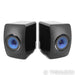 KEF LS50 Wireless Powered Bookshelf Speakers; Gloss Black / Blue