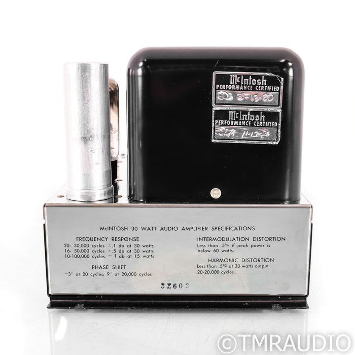 McIntosh MC30 Mono Tube Power Amplifier; Vintage, Unmolested Original