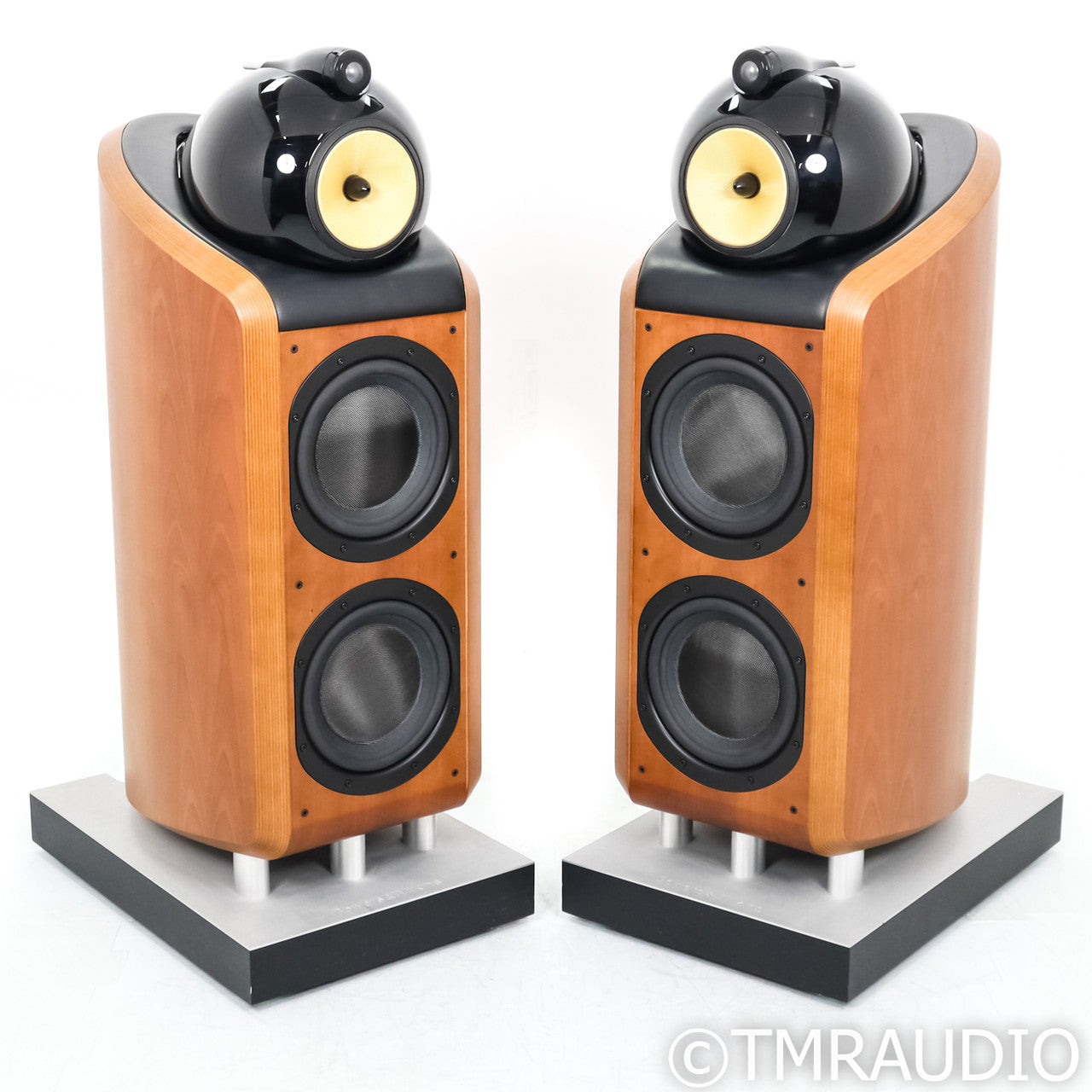 B&W Nautilus 800シリーズ　フェイズプラグ　アルミ B&W Nautilus 800 Floorstanding Speakers; Cherrywood Pair — The