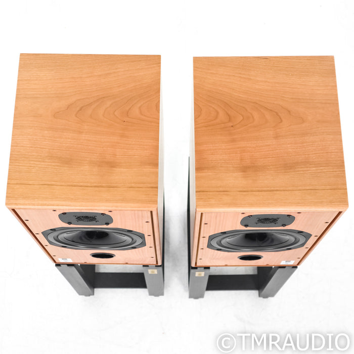 Harbeth HL Compact 7ES-3 XD Bookshelf Speakers; Ton Traeger Stands; Cherry Pair