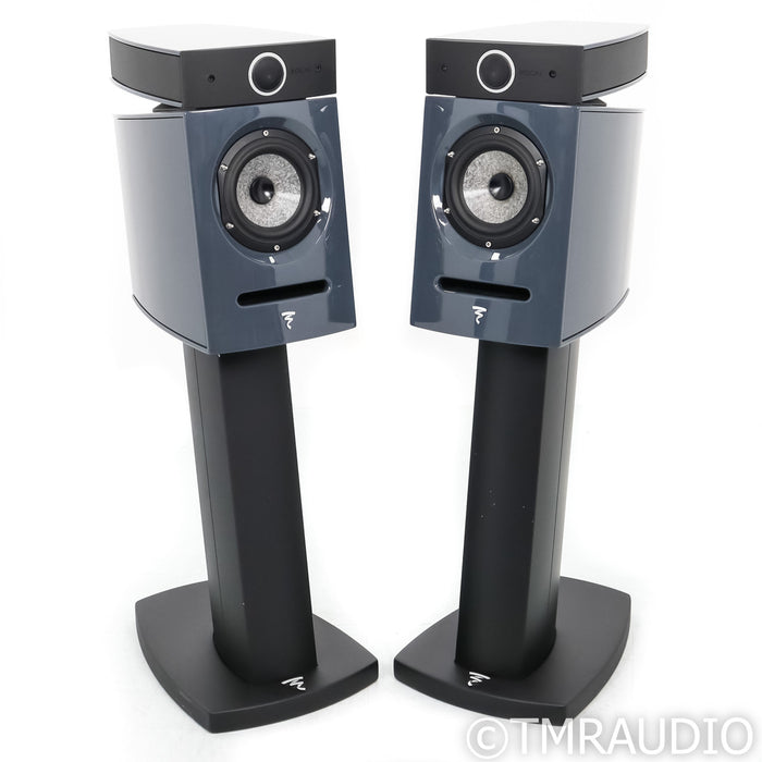 Focal Diablo Utopia Colour Evo Bookshelf Speakers; Ash Gray Pair w/ Stands