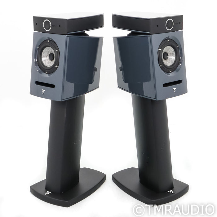Focal Diablo Utopia Colour Evo Bookshelf Speakers; Ash Gray Pair w/ Stands