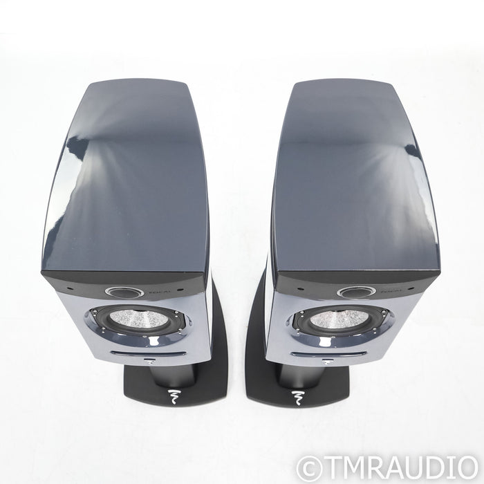 Focal Diablo Utopia Colour Evo Bookshelf Speakers; Ash Gray Pair w/ Stands