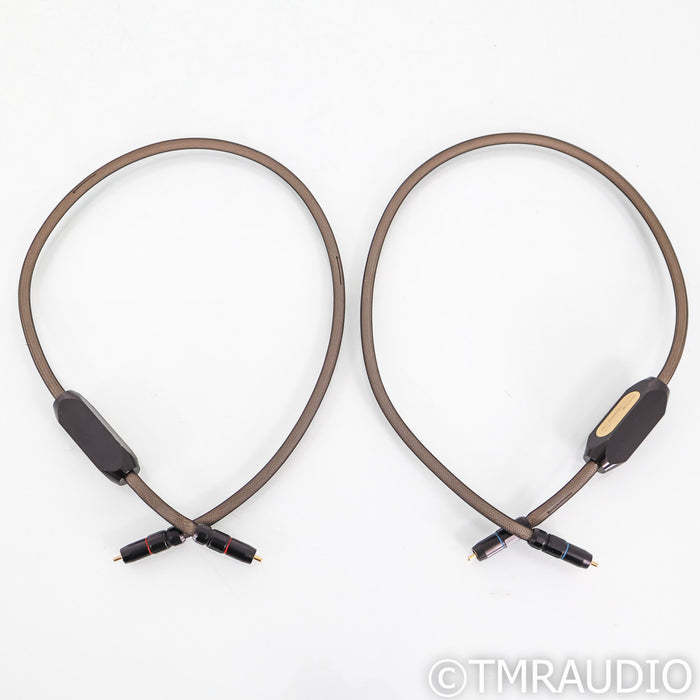 Transparent MusicLink Ultra RCA Cables; 1m Pair Interconnects