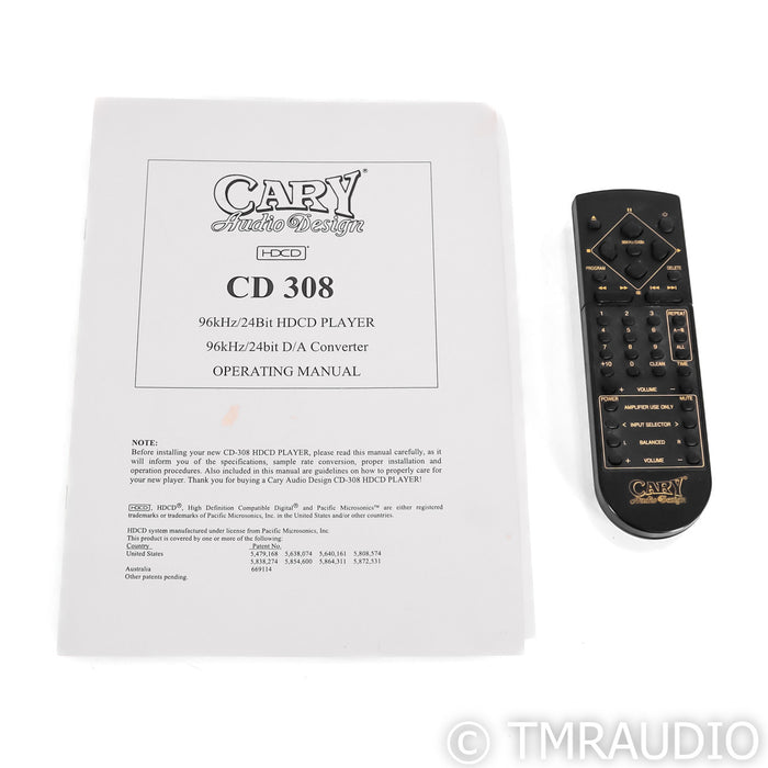 Cary Audio CD-308-T CD Player; HDCD