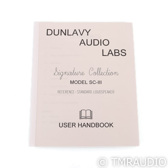 Dunlavy Audio SC-III Floorstanding Speakers; Rosewood Pair