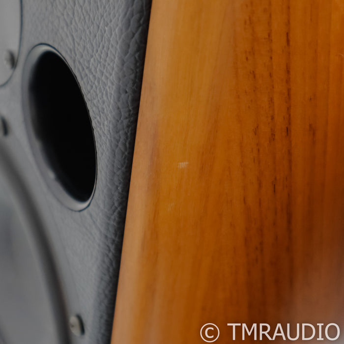 Sonus Faber Concerto Bookshelf Speakers; Black Leather w/ Walnut Pair; W/ Stands